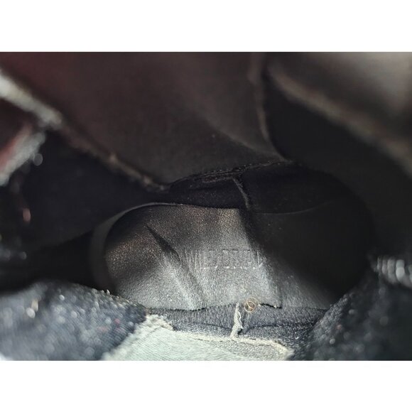 Wild Diva Faux Leather Chunky Lug Sole Block Heel Combat Booties-Black-SZ 7.5 - Picture 6 of 7